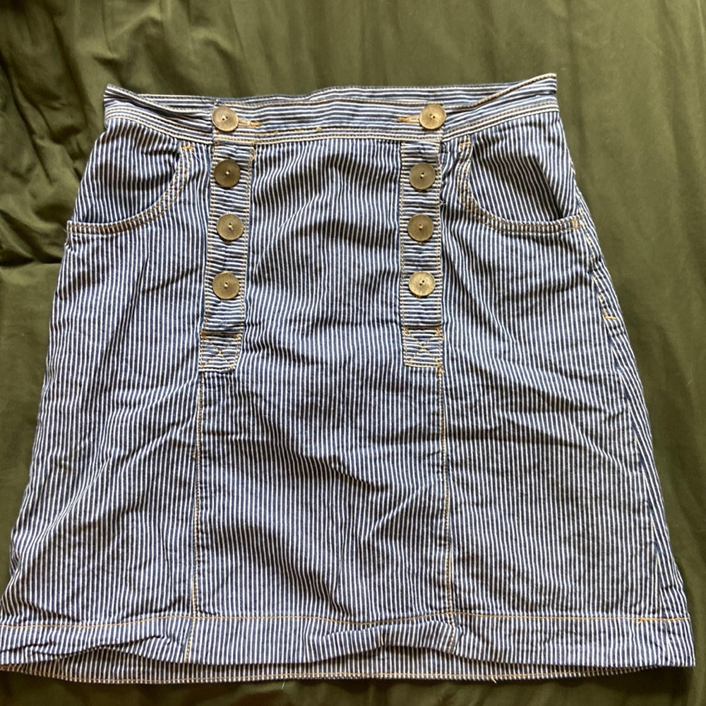 Anthropologie Striped Mini Skirt